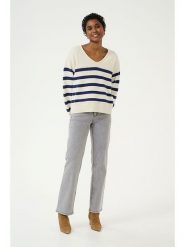 Cream Sweter "Muka" w kolorze granatowo-kremowym rozmiar: XL. Brązowe swetry klasyczne damskie Cream, xl, bez kołnierzyka. Za 136.13 zł.