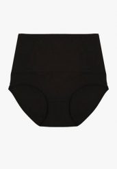 Czarne Modelujące Majtki z Bawełny High Waist Nilionea. Czarne bielizna wyszczuplająca Renee, z bawełny. Za 14.99 zł.