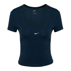 Koszulka damska Nike Sportswear Chill Knit. Niebieskie bluzki damskie Nike, l, bez wzorów, casualowe, bez kołnierzyka, bez ramiączek. Za 119.99 zł.