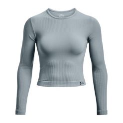 Koszulka fitness damska Under Armour Rush Seamless z długim rękawem. Szare bluzki sportowe damskie Under Armour, l, bez wzorów, bez ramiączek. Za 189.99 zł.