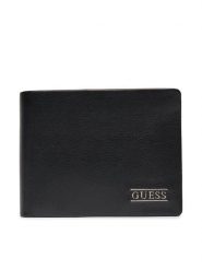 Guess Portfel SMNEBR LEA24 Czarny. Czarne portfele męskie Guess, z aplikacjami, ze skóry. Za 239.99 zł.