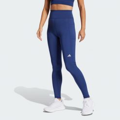 Legginsy Own the Run Full-Length. Niebieskie bielizna termoaktywna damska Adidas, xs, bez wzorów, z materiału. W wyprzedaży za 227.90 zł.