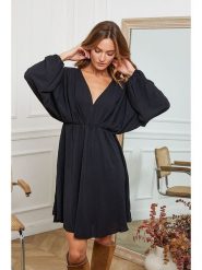 Joséfine Sukienka "Jakar" w kolorze czarnym rozmiar: L. Czarne sukienki damskie Joséfine, l, bez wzorów, bez kołnierzyka, bez ramiączek, midi. Za 161.73 zł.