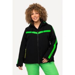 Damskie Kurtka narciarska stretch wodoodporna 2-kierunkowy zamek błyskawiczny. Czarne kurtki damskie Ulla Popken, plus size, bez wzorów, z elastanu, bez kaptura, narciarskie. Za 1,399.99 zł.