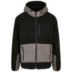 Kurtka z kapturem Urban Classics sherpa. Czarne kurtki męskie Urban Classics, m, bez wzorów, z kapturem. Za 379.50 zł.