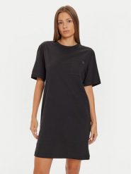 Calvin Klein Underwear Sukienka codzienna 000QS7408E Czarny Relaxed Fit. Czarne sukienki damskie Calvin Klein Underwear, na co dzień, xs, bez wzorów, z bawełny, bez kołnierzyka, bez ramiączek, proste. Za 139.99 zł.