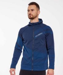 Bluza męska wełniana z kapturem Brubeck THERMO WOOL by Pustelnik. Czarne bluzy sportowe męskie Brubeck, bez wzorów, z materiału, bez kołnierzyka, bez ramiączek. Za 439.00 zł.