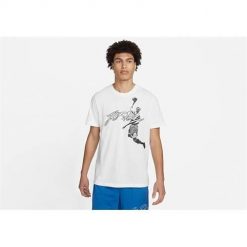Koszulka treningowa męska Nike DH8924100. Białe t-shirty sportowe męskie Nike, m, z bawełny, bez ramiączek, do biegania. Za 248.00 zł.