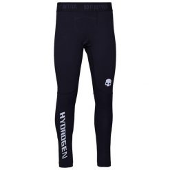 Legginsy do biegania męskie Hydrogen Leggings. Czarne spodnie sportowe męskie HYDROGEN, z poliamidu. Za 349.00 zł.