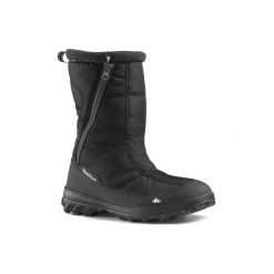 Śniegowce turystyczne SH100 X-Warm męskie. Czarne buty zimowe męskie QUECHUA, na zimę, z gumy, bez zapięcia. Za 129.99 zł.
