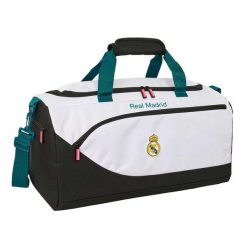 Oficjalna torba sportowa Realu Madryt 2026-27. Niebieskie torby męskie na ramię Real Madrid, bez wzorów, z materiału, na ramię. Za 241.25 zł.