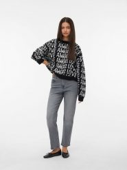Vero Moda Sweter w kolorze czarnym rozmiar: L. Czarne swetry klasyczne damskie Vero Moda, l, z wełny, bez kołnierzyka. Za 117.73 zł.