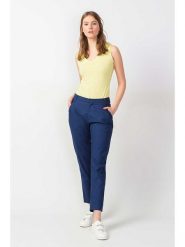 SKFK Top "Hamabost" w kolorze żółtym rozmiar: 40. Żółte topy damskie SKFK, bez wzorów, z bawełny, bez kołnierzyka. Za 39.99 zł.