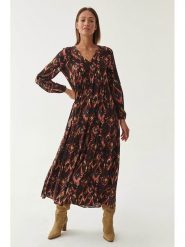 TATUUM Sukienka w kolorze brązowym rozmiar: 40. Brązowe sukienki damskie Tatuum, na imprezę, s, bez wzorów, z wiskozy, klasyczne, bez kołnierzyka, bez ramiączek, maxi. Za 177.45 zł.