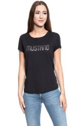 MUSTANG T SHIRT DAMSKI Alina C Print CAVIAR 1008401 4132. Czarne t-shirty damskie Mustang, s, bez wzorów, bez kołnierzyka. W wyprzedaży za 39.99 zł.