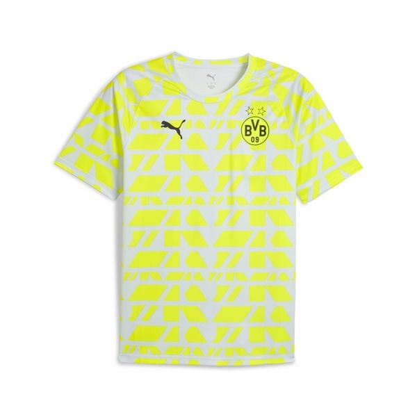 Męska koszulka przedmeczowa Borussia Dortmund PUMA. Szare t-shirty sportowe męskie Puma, m, bez ramiączek, do piłki nożnej. Za 279.00 zł.