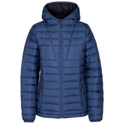 Damska Kurtka Puchowa Bartush. Niebieskie kurtki damskie Trespass, l, bez wzorów, z materiału, z kapturem. Za 180.99 zł.
