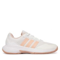Buty do tenisa adidas. Białe buty sportowe na co dzień damskie Adidas, bez wzorów, tenisowe. Za 299.99 zł.