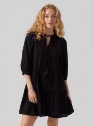 Vero Moda Sukienka "Pretty" w kolorze czarnym rozmiar: M. Czarne sukienki damskie Vero Moda, m, bez wzorów, z bawełny, bez kołnierzyka, bez ramiączek, mini. Za 82.99 zł.