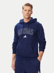 Adidas Bluza Collegiate Script Graphic Hoodie KC7186 Niebieski Regular Fit. Niebieskie bluzy bez kaptura męskie Adidas, m, z syntetyku. Za 239.99 zł.