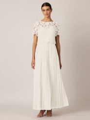 APART Sukienka w kolorze białym rozmiar: 40. Białe sukienki damskie Apart, bez wzorów, z koronki, bez kołnierzyka, bez ramiączek, maxi. Za 217.99 zł.