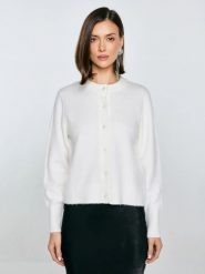 Kardigan damski z dodatkiem wełny biały Lena 100. Białe kardigany damskie Big Star, l, bez wzorów, z jeansu. Za 229.99 zł.