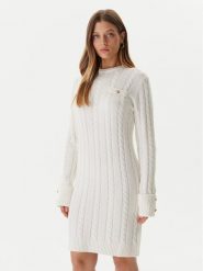 Guess Sukienka dzianinowa W5BK46 Z1192 Écru Regular Fit. Sukienki damskie Guess, m, z aplikacjami, z dzianiny, bez kołnierzyka, bez ramiączek. Za 307.00 zł.