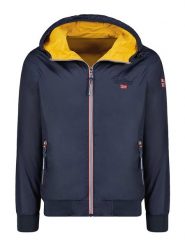 Geographical Norway Dwustronna kurtka przejściowa "Arrivial" w kolorze granatowo-żółtym rozmiar: M. Niebieskie kurtki męskie Geographical Norway, m, bez wzorów, bez kaptura. Za 166.88 zł.