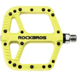 Pedały rowerowe nylonowe z pinami żółte fluo Rockbros 2018-12AGN. Żółte obuwie trekkingowe damskie ROCKBROS. Za 128.90 zł.