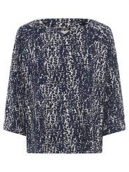 Olsen Bluzka w kolorze granatowo-białym rozmiar: 38. Białe bluzki damskie Olsen, bez wzorów, bez kołnierzyka, bez ramiączek. Za 91.56 zł.