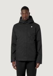Kurtka anorak Mężczyzna K-WAY Jacko Twill Marmotta. Czarne kurtki męskie k-way, na zimę, m, bez wzorów, z futra, bez kaptura. Za 1,247.85 zł.