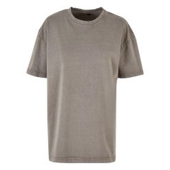 Koszulka Damska Acid Wash Oversized T-shirt. Czarne bluzki damskie BUILD YOUR BRAND, m, bez wzorów, sportowe, bez kołnierzyka, bez ramiączek. Za 89.99 zł.