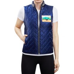 Damska kurtka bez rękawów Galop Wear. Niebieskie kurtki damskie GALOP WEAR, m, z aplikacjami, z acetatu, bez kaptura. Za 355.75 zł.