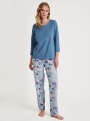 Calida Spodnie dresowe w kolorze błękitnym rozmiar: L. Niebieskie spodnie dresowe damskie Calida, l, bez wzorów, z bawełny. Za 118.01 zł.