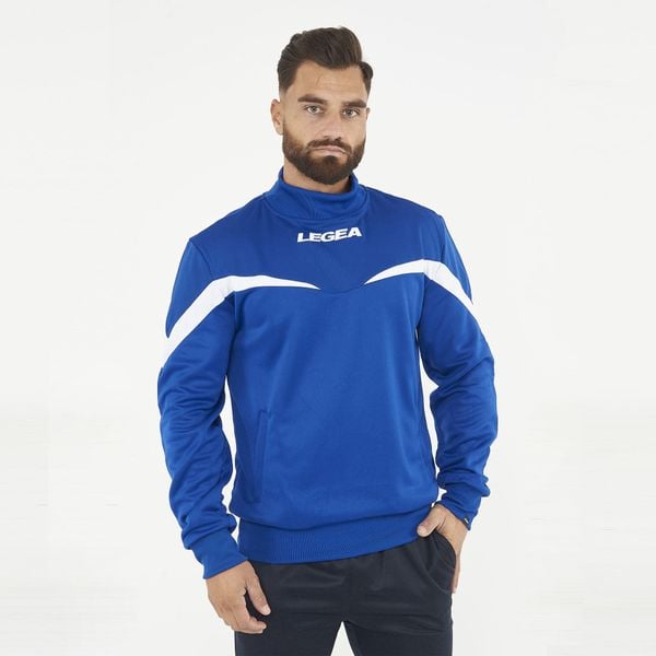 Męska Kurtka Biegowa Calcutta 100% Poliester Niebiesko-Biała. Białe kurtki treningowe męskie Legea, m, bez wzorów, z materiału, do biegania. Za 72.00 zł.