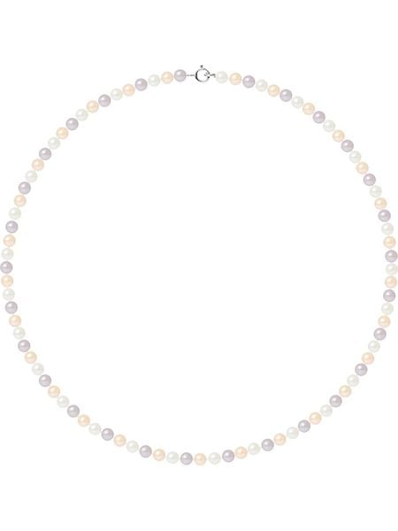 Pearline Naszyjnik perłowy w kolorze fioletowo-jasnoróżowo-białym - dł. 42 cm rozmiar: onesize. Białe naszyjniki damskie Pearline, srebrne. Za 173.99 zł.