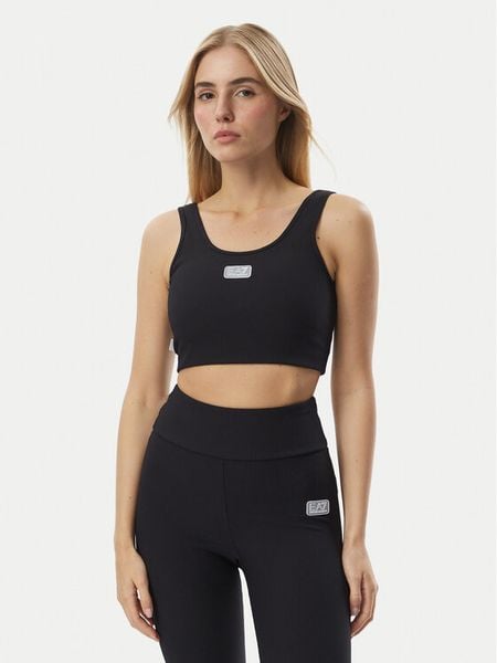 EA7 Emporio Armani Biustonosz sportowy 7W001337 AF15721 UC001 Czarny. Czarne biustonosze sportowe damskie EA7 Emporio Armani, bez wzorów. Za 334.99 zł.