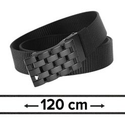 Pasek Materiałowy, Czarny 120 cm, Solidny, Automatyczna Klamra, Militarny -Pako Jeans. Czarne paski męskie Pako Jeans, bez wzorów, z jeansu, klasyczne. Za 49.00 zł.