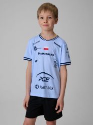 4F Koszulka meczowa replika domowa z sezonu 2025/26 dziecięca 4F x Projekt Warszawa - niebieska 98/104. Niebieskie koszulki dziewczęce 4f, l, bez wzorów, z dzianiny, bez ramiączek. Za 189.99 zł.