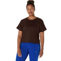 Koszulka damska Asics Nagino Flex. Brązowe bluzki sportowe damskie Asics, s, z materiału, bez kołnierzyka, bez ramiączek. Za 290.00 zł.