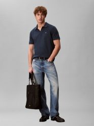 Calvin Klein Jeans koszulka polo Mężczyźni Bawełna niebieski, S. Niebieskie koszulki polo męskie Calvin Klein Jeans, m, bez wzorów, z bawełny, bez ramiączek. Za 279.95 zł.