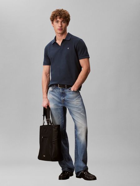 Calvin Klein Jeans koszulka polo Mężczyźni Bawełna niebieski, S. Niebieskie koszulki polo męskie Calvin Klein Jeans, m, bez wzorów, z bawełny, bez ramiączek. Za 279.95 zł.