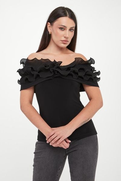 Top damski hiszpanka JOSEPH RIBKOFF. Topy damskie Joseph Ribkoff, xs, bez wzorów, bez kołnierzyka. Za 1,039.00 zł.