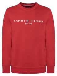 Tommy Hilfiger Bluza Logo MW0MW11596 Czerwony Regular Fit. Czerwone bluzy bez kaptura męskie Tommy Hilfiger, m, z bawełny. Za 449.99 zł.