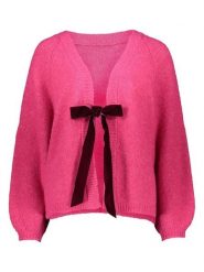 Noisy may Kardigan w kolorze różowym rozmiar: M. Różowe kardigany damskie Noisy may, m, bez wzorów, z wełny. Za 92.64 zł.