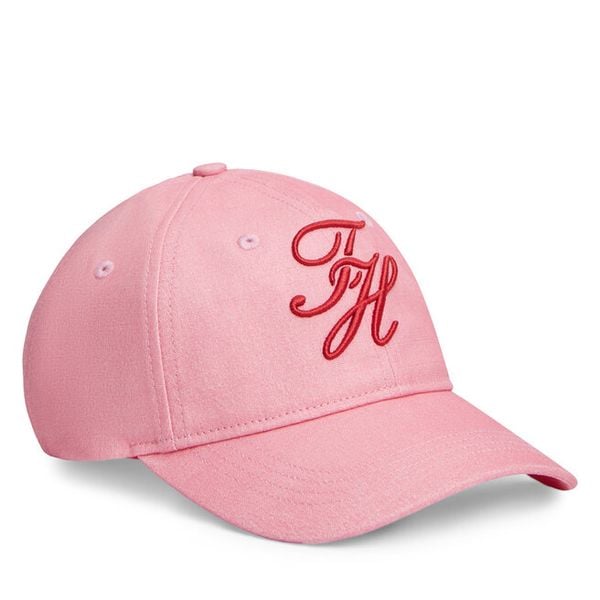 Czapka z daszkiem Tommy Hilfiger. Czerwone czapki z daszkiem damskie Tommy Hilfiger, bez wzorów. Za 123.99 zł.