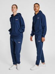 Bluza Hummel LGC Austin. Niebieskie bluzy sportowe damskie HUMMEL, na jesień, m, bez wzorów, z bawełny, bez ramiączek, długie, z kapturem. Za 237.15 zł.