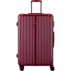 Walizka w kolorze ciemnoczerwonym - 107 l. Czerwone walizki Bestseller Luggage, bez wzorów, z materiału. W wyprzedaży za 239.95 zł.