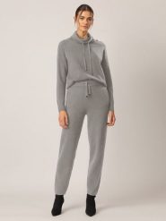 APART Spodnie w kolorze szarym rozmiar: 42. Szare spodnie materiałowe damskie Apart, bez wzorów, z kaszmiru, z podwyższonym stanem. Za 152.98 zł.