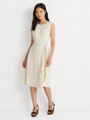 Lauren Ralph Lauren Sukienka codzienna 250926638001 Écru Regular Fit. Sukienki damskie Lauren Ralph Lauren, na co dzień, bez wzorów, z syntetyku, bez kołnierzyka, bez ramiączek, proste. Za 569.99 zł.